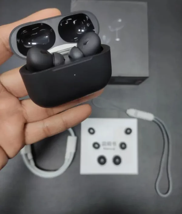 AirPods Pro 2 Black Edition (Replique) : Chipset H2, ANC, Écran contextuel – Image 4