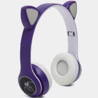 Casque bluetooth pliable Mauve et lumineux
